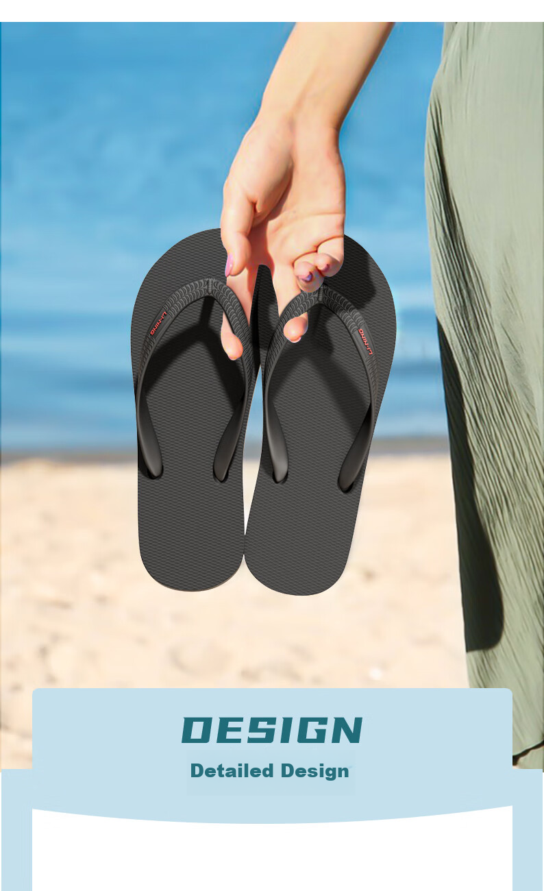 Li-Ning Slippers, Sports Sandals, Flip-Flops for Men And Women, Summer Style, Outdoor Wear, Odor-Resistant, Non-Slip, Durable, Suitable for Beach Activities 6