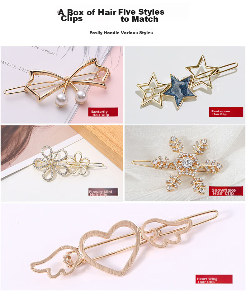 Dijing Sweet Side One-Word Hair Clip Hairpin for Women 2026 High-End Hair Accessory Birthday Children's Day Gift 9