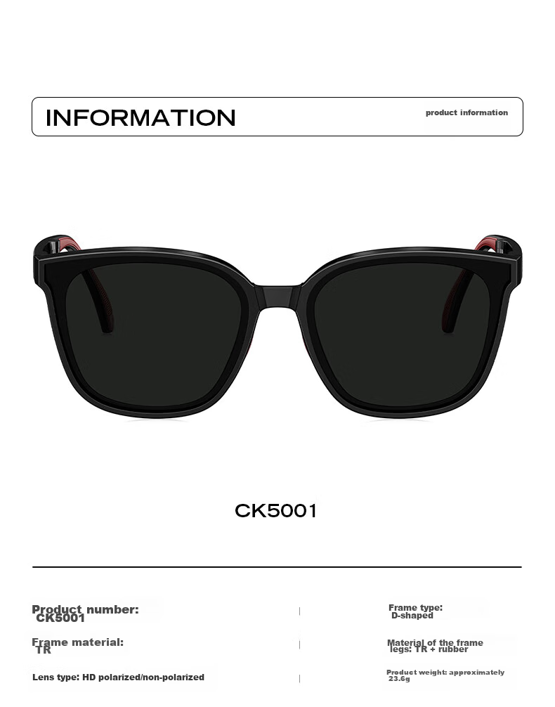 BOLON Foldable Sunglasses, Driving UV Protection Sunglasses for Men And Women, Trendy CK5001A62 7