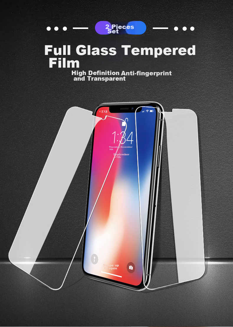 Smorss [2-Pack - HD Film] Tempered Glass Screen Protector for IPhone 11/iPhone XR, Compatible with Apple Xr/Apple 11, Non-Full Screen Universal Glass Protective Film 1