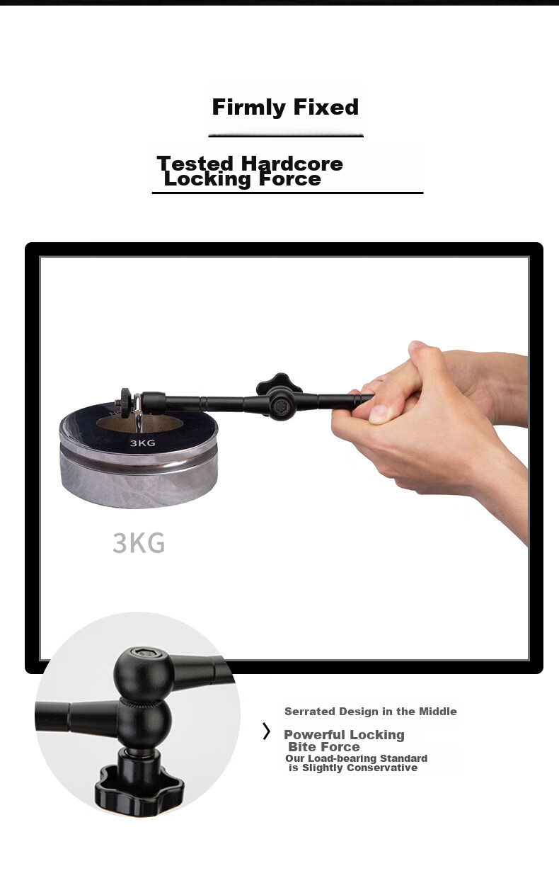 Fotopro, 11-Inch Universal Magic Arm Tripod Head, Camera And Smartphone Adapter Swivel Arm Stand 10