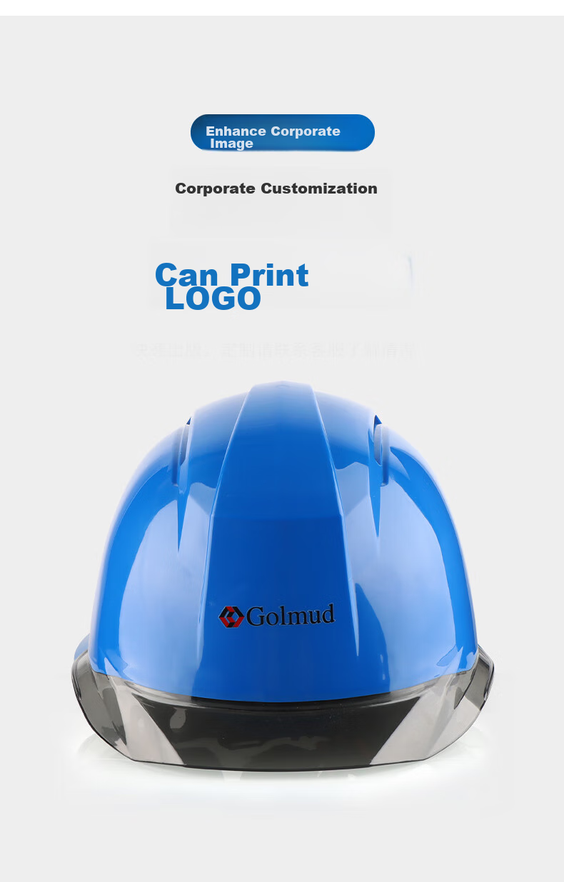 Geermu Safety Helmet for Construction Site GM768 White Worker Safety Hard Hat Abs Breathable Customizable with Printed Text 11