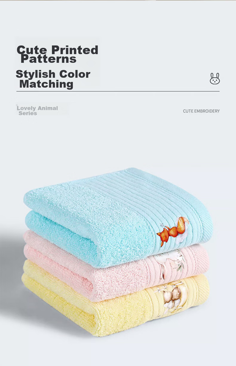 Grace Children's Towels, Pure Cotton Drool Bibs, Class A All-Cotton Face Towels for Boys And Girls, Bath And Face Wipes, Baby And Toddler Towels, 3 Pieces 2