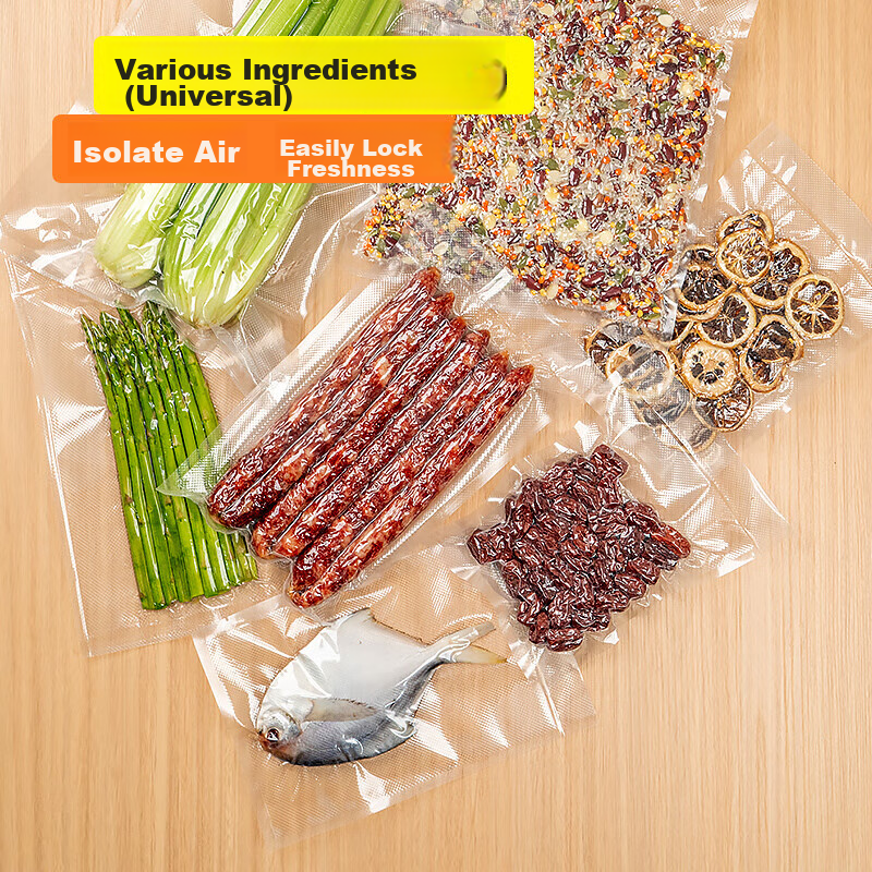 Temeiju Vacuum Sealing Bags, Food-Grade, Vacuum Storage Bags, Fresh-Keeping Bags, Small Sealing Bags, Thickened, 50 Pieces