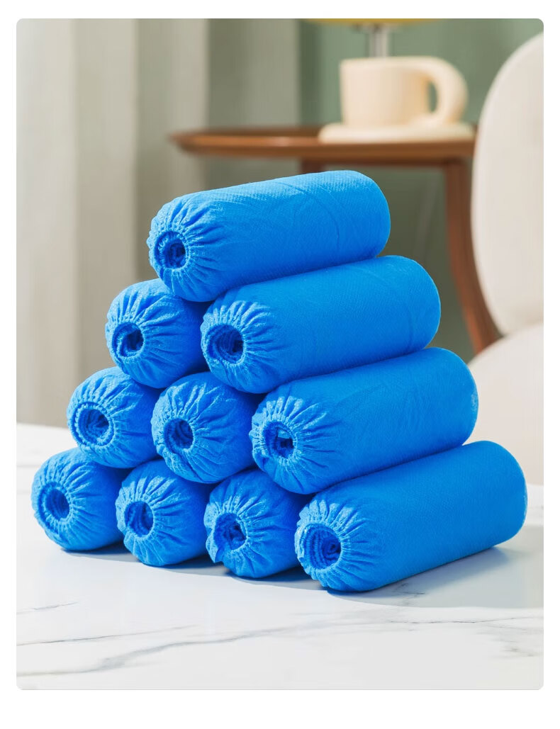 BWNK Disposable Non-Woven Shoe Covers, Thickened, 100 Pieces, for Computer Rooms, Indoor Use, Dust-Proof, Breathable, Wear-Resistant, Non-Slip 3