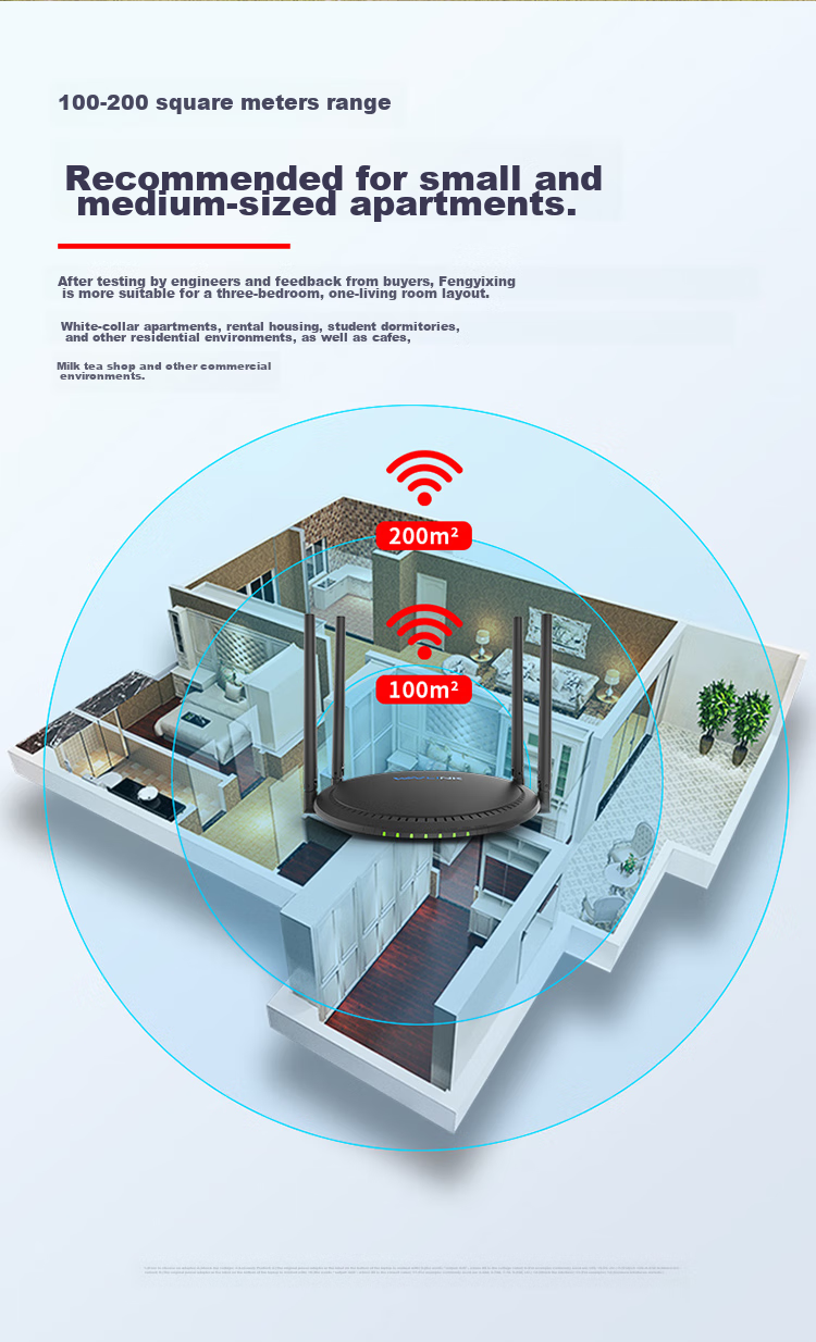Wavlink Full Gigabit Wireless WiFi Router, AC1200M Dual-Band 5G High-Speed Wall-Penetrating Home Router, Full Gigabit Wired Port WiFi Gaming Router D2G 9