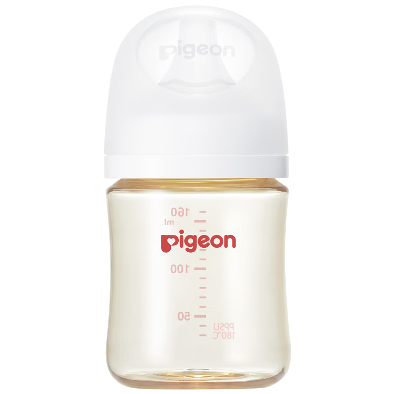 Pigeon Newborn Anti-Colic Wide Neck PPSU Baby Bottle 160ml SS Nipple 0 Months+ AA261