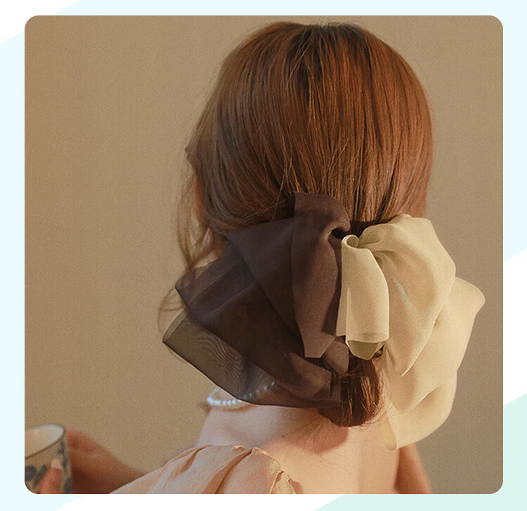 CHIMERA Elegant Back-Of Barrette, Gentle Wrinkle Half-Up Hair Clip, Spring Hair Accessory, Women's Birthday Gift 17