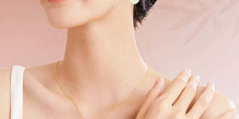 Fanci X Palace Master Blessing Safety Clasp Hetian Jade Necklace Silver Women's Light Luxury High-End Feel Ladies Birthday Gift 5