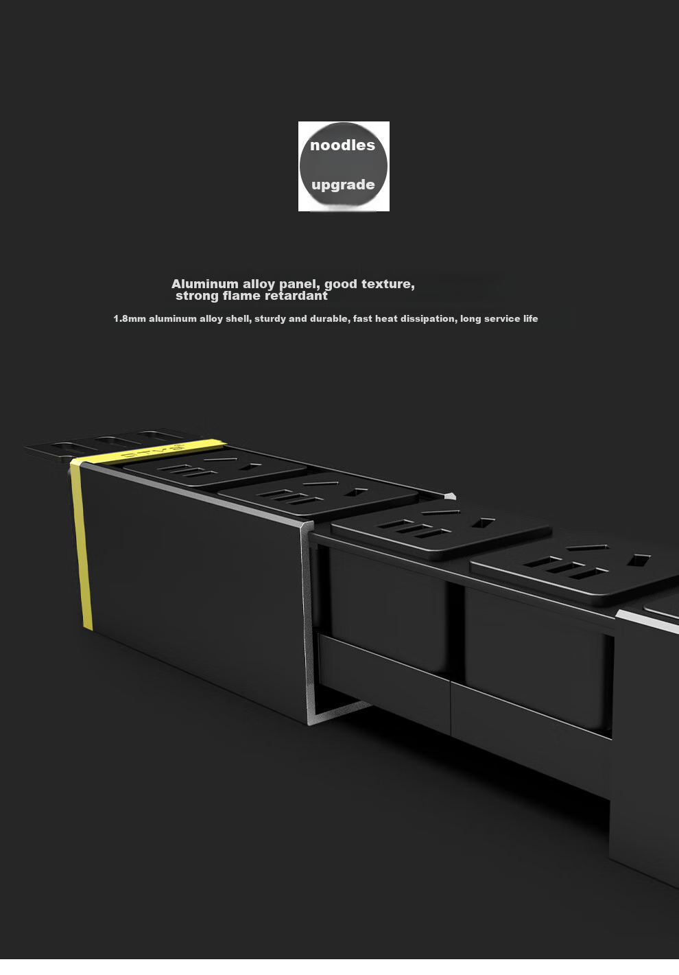 Datangweishi DS8011S PDU Cabinet Socket, 8-Outlet 10A New National Standard Holes, 3 Meters 1.5 Square Meters Switch 2