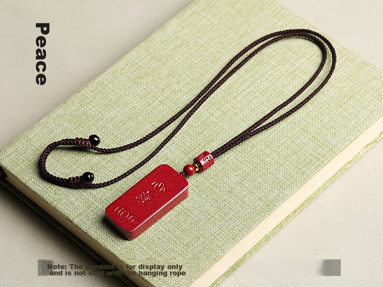 Dijing Cinnabar Six-Word Mantra Pendant Hanging Rope, Handmade Woven Purple Gold Sand Buddhist Prayer Rope, Simple Necklace Cord for Men And Wome 3