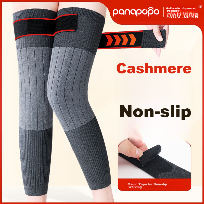 Panapopo Cashmere Knee Pads, Warm for Cold Legs And Arthritis, for Men And Women, Middle-Aged And Elderly, Autumn And Winter Cold Protection, Long Tube Leg Guards