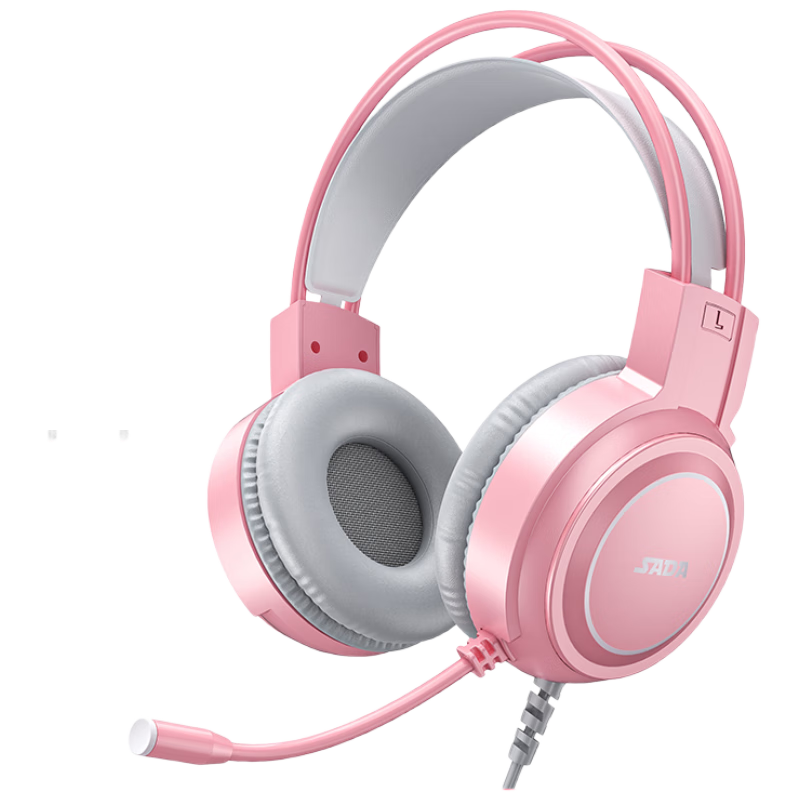 Saida Gaming Headset, Over-Ear E-Sports Headphones, 3.5MM Wired with Noise-Cancelling Microphone, for Laptop And Desktop Use, Online Classes, Live Streaming, Gaming, Sound Positioning H-08