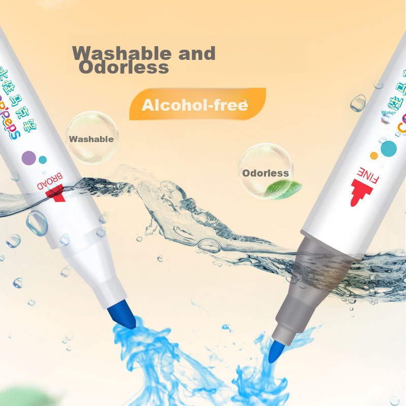 Маркеры Maped Double-Ended, на водной основе, смываемые, 24 цвета, артикул 745824CH