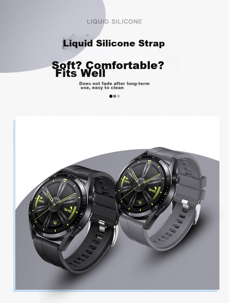 Weiqiantu [Sports Silicone] Suitable for Huawei GT7/GT6/GT5/Pro Watch Band, Compatible with Watch6/5/watch4pro/3pro Watch Band, Buds2/GT4 Master 2 for Me 3