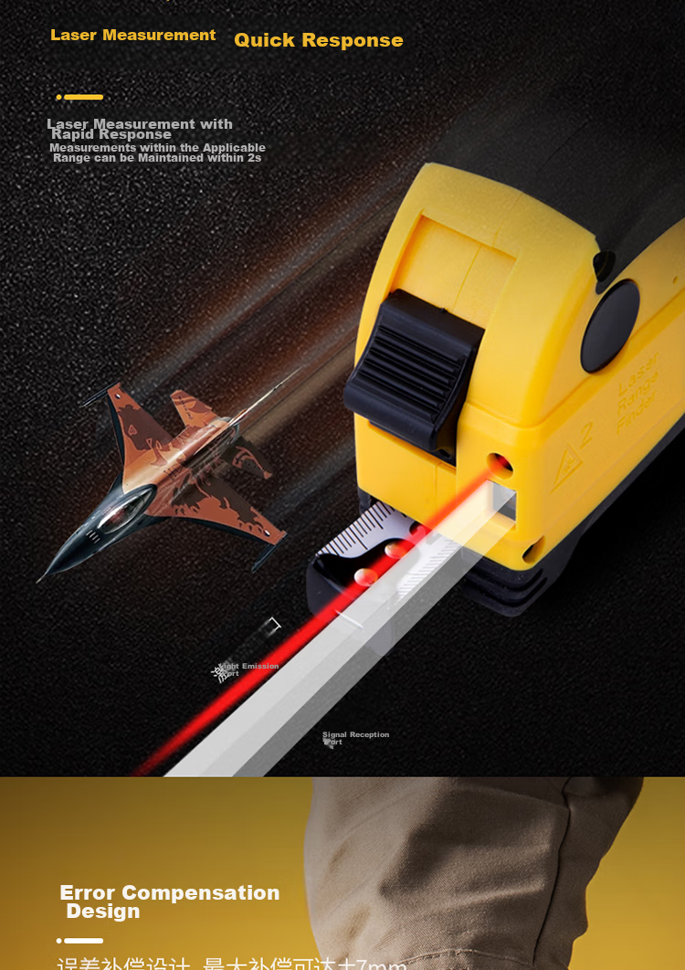 Deli 30-Meter Laser Distance Measuring Ruler with Digital Display for Real Estate Measurement And Carpentry (30-Meter Laser + 5-Meter Steel Tape Measure) 4