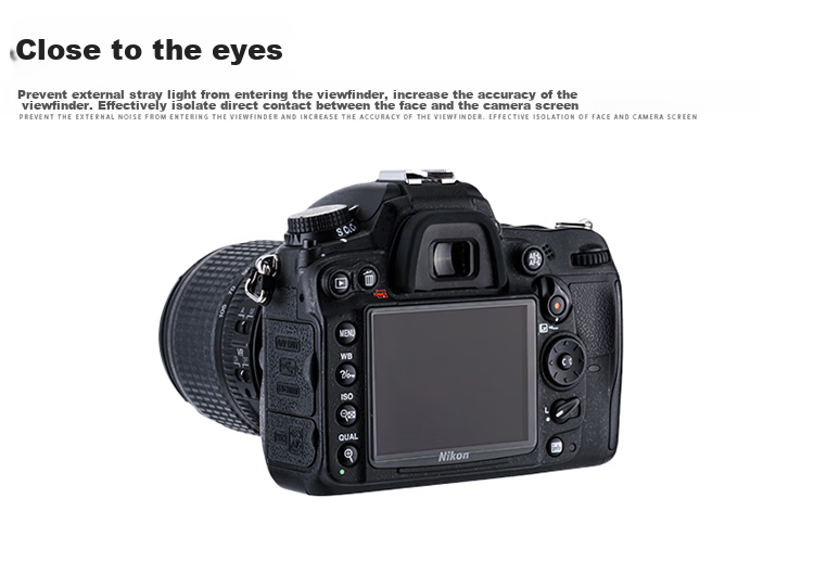 JJC Compatible with Nikon DK-23 Eyecup for D90, D610, D750, D7200, D600, D300s, D80 DSLR Camera Viewfinder Cover, Rubber Eyepiece Accessory 3