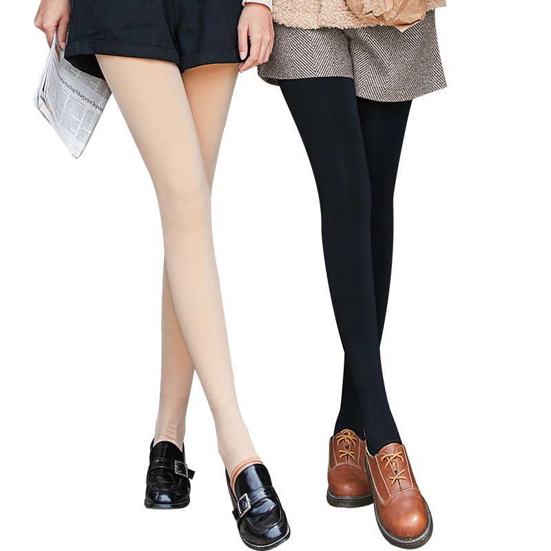 LangSha Women's Leggings for Spring And Summer, Thin Fleece Pantyhose, Slim-Fit, Slimming, Warm, Bare-Leg Effect, Skin Color, Slip-On Style
