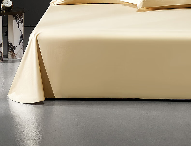 Mercury Home Textiles 140-Thread Count Pure Cotton Single Bed Sheet, A-Class Sateen, Suitable for Naked Sleep, Extra Large Double 1.8x2m 2