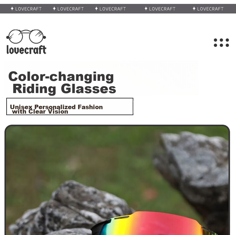 LOVECRAFT Photochromic Cycling Glasses with Black Frame And Gray Lenses, Day And Night Use, Windproof Mountain Biking Sunglasses with Goggles 9