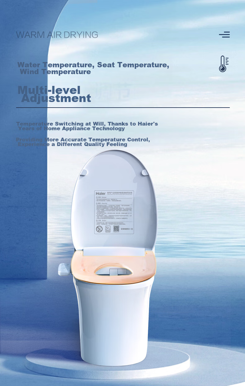 Haier Smart Toilet Seat Intelligent Disinfection Series: Instant Heating, Remote Control, Automatic Deodorizing, Plasma UV Sterilization X-R30 15
