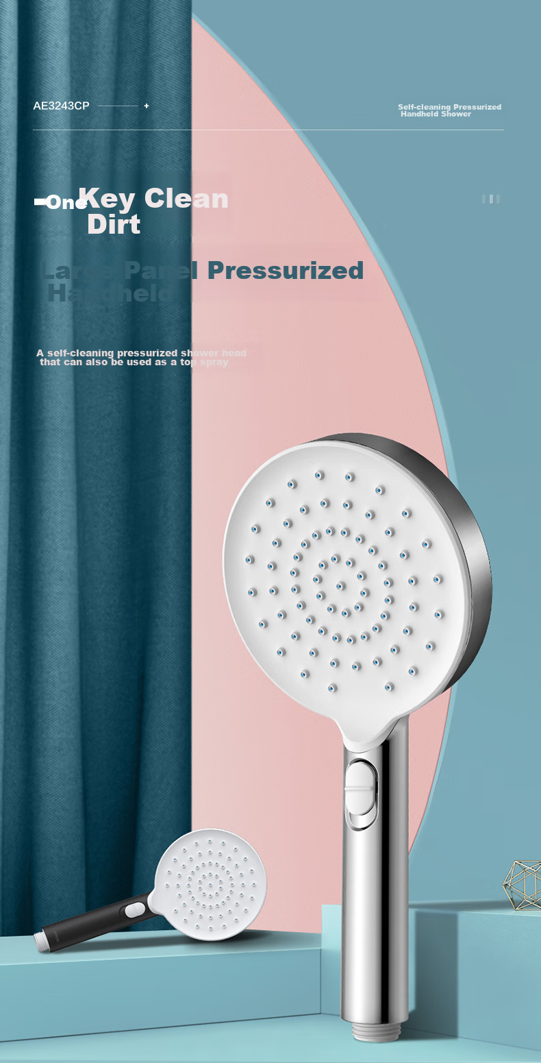 ARROW Self-Cleaning Pressure-Boosting Handheld Shower Head AE5893CP 1
