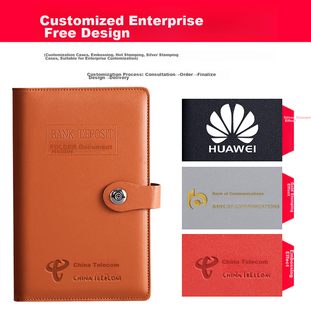 Jiaranheng Multi-Functional Savings Deposit Book, Waterproof Large Capacity Collection Folder for Bank Large Denomination Paper Deposits And Cards, A6 Red Loose-Leaf Bill Holder 12