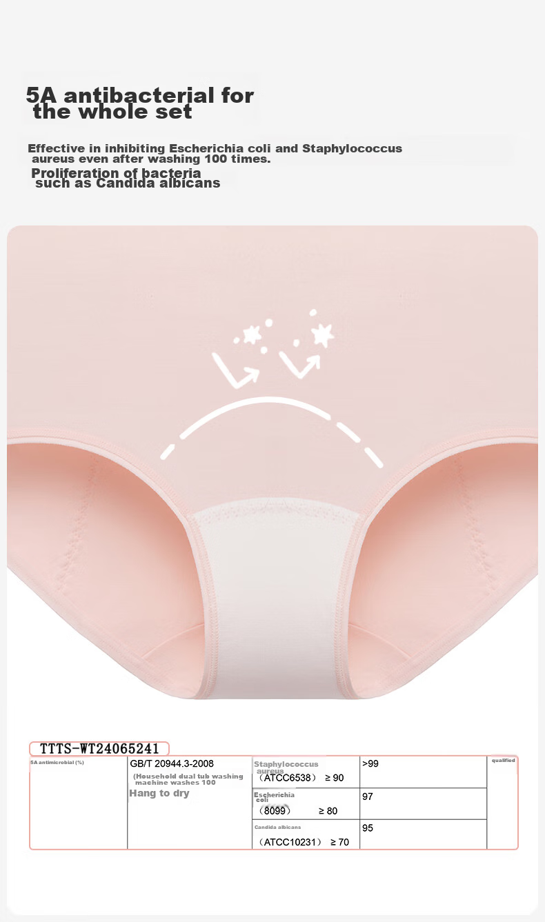 Like UU Girls' Developmental Safety Underwear Moisture-Wicking Antibacterial 5A Period Leak-Proof Comfort Panties 6