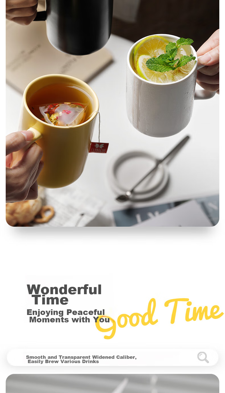 Fuguang Large Capacity Ceramic Mug, Gift Water Cup, Office Coffee Cup, Milk Cup, Breakfast Cup 4