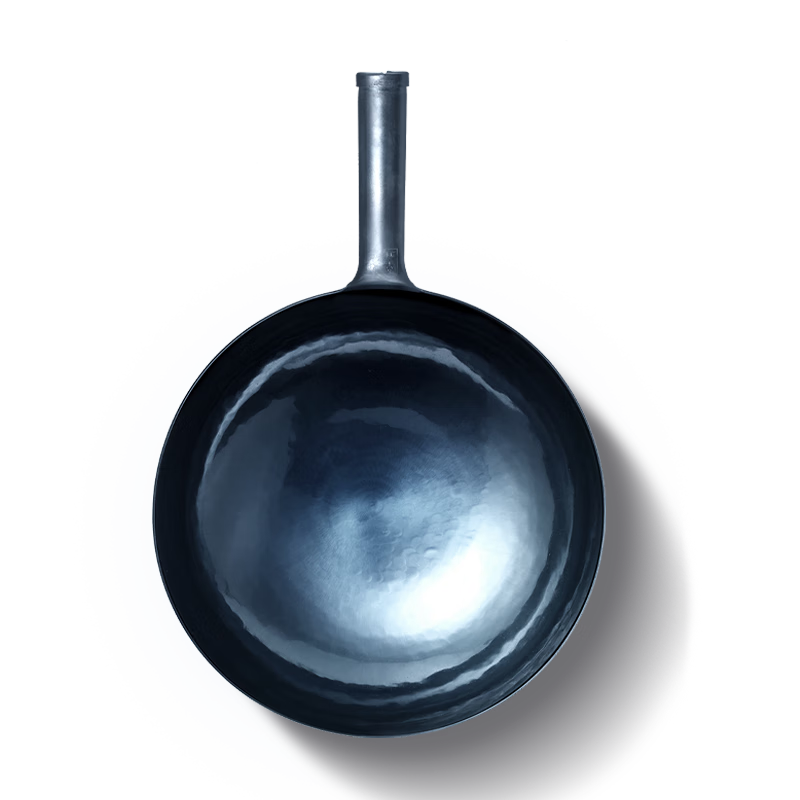 Laoyiren Zhangqiu Handmade Iron Wok, Seasoned Iron without Coating, Non-Stick, Traditional Cooking Pan, One Million Times Forged, Gas Stove Compatible
