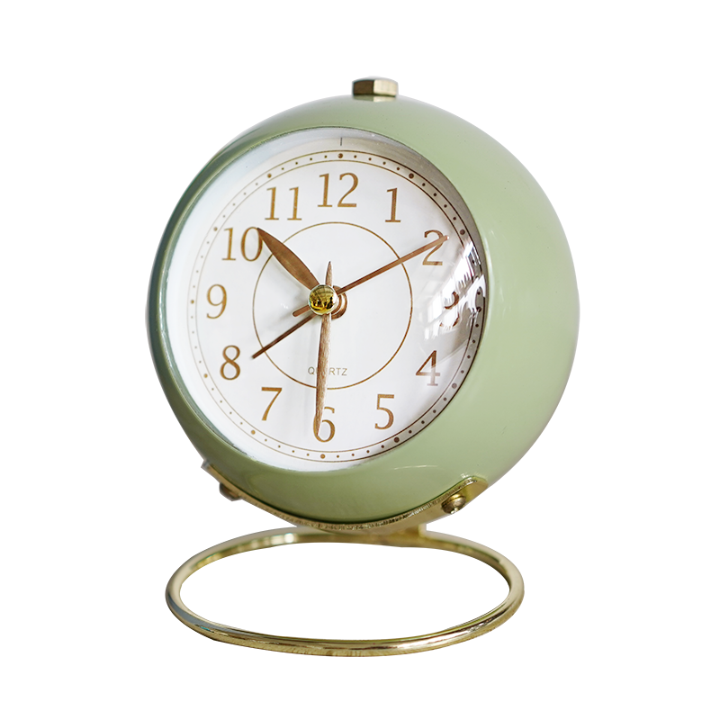 Hense Alarm Clock for Students And Children, Wake-Up Aid with Stylish Design, High School Student Bedside Alarm Clock, Lazy Person's Clock, Desktop Simple Quiet Hourglass HA08 Gree