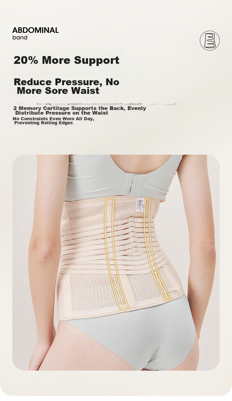 JOYNCLEON Postpartum Belly Wrap, Breathable Shaping Bandage, Pelvic Support Belt, Specialized for Natural And C-Section Delivery, Green, XL Size 16
