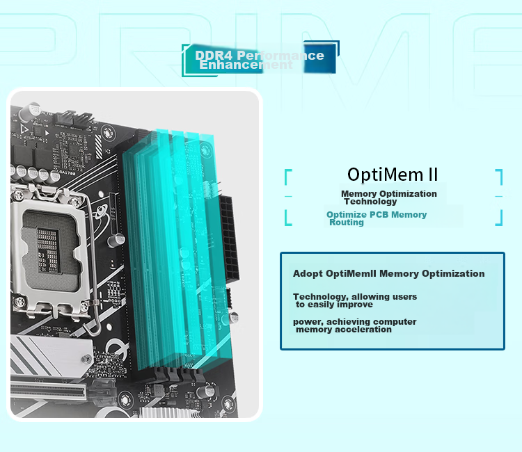 ASUS PRIME B760M-A WIFI D4 Motherboard, Compatible with CPU 14600KF/12600KF/12490F (Intel B760/LGA 1700) 7