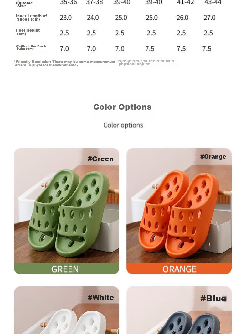 Huameijianbu Indoor And Outdoor Quick-Drying Draining Slippers, Thick-Soled Squishy Feel Non-Slip Sandals HM929 Yellow 40-41 10