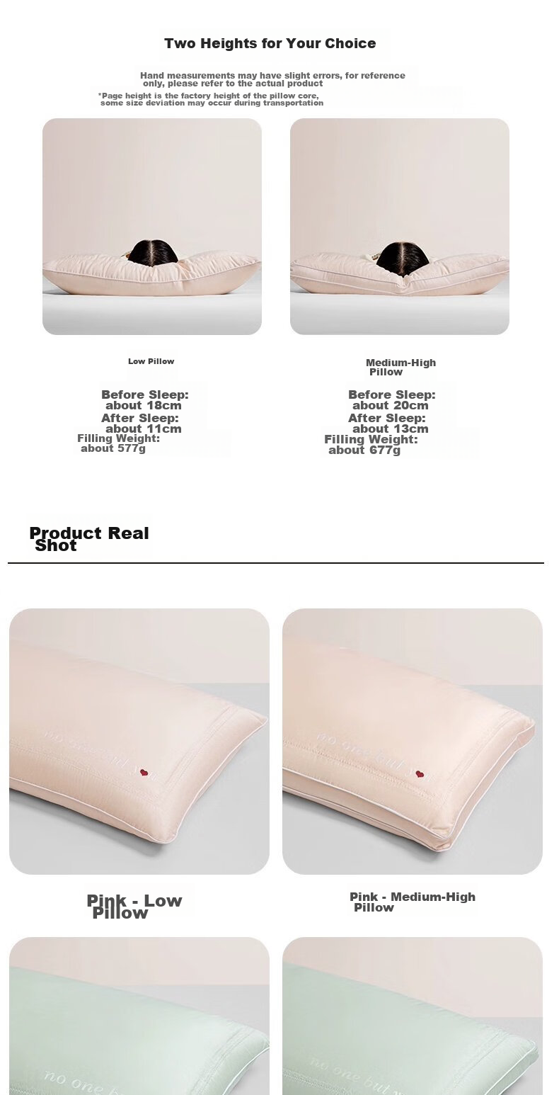LOVO Pillow Core Cervical Pillow Silk Pillow Insert Negative Ion Jacquard Adult Pillow High-End Student Dormitory 7