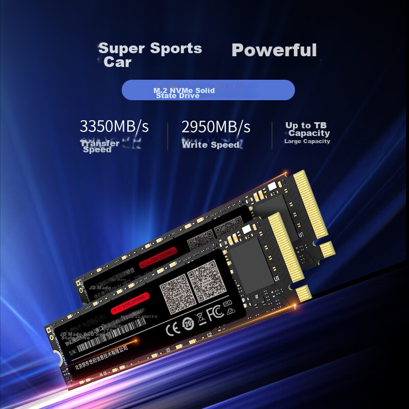 SSD накопитель JD Original 2TB M.2 NVMe, PCIe Gen3 x4, скорость чтения до 3400 МБ/с, запись до 2700 МБ/с, 5 лет гарантии
