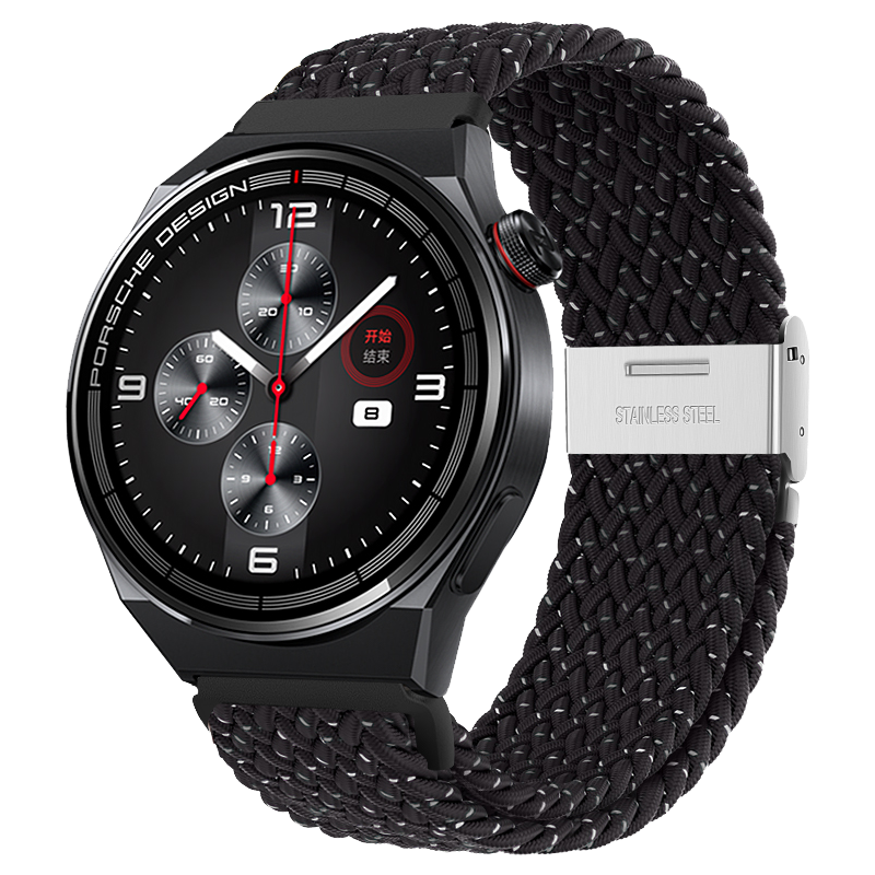 BHO Nylon Braided Loop Watch Strap Compatible with Huawei Watch GT6 Pro/GT5 Pro/GT4/3/2/Watch5/Watch4 Pro/3/2/Honor Magic2 Smartwatch