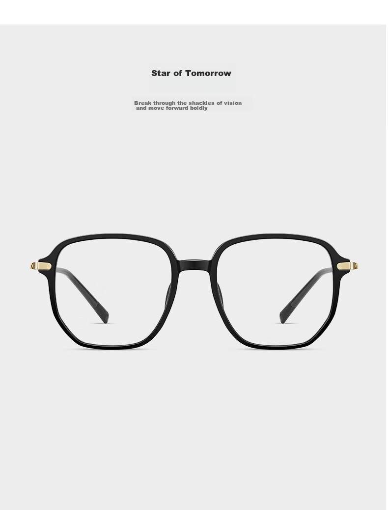 CAPONI Myopia Glasses for Women, Anti-Blue Light Radiation, Black Frame, Photochromic Lenses, Lightweight Black Large Frame, Face-Slimming, Can Be Fitted with Prescription Lenses 17