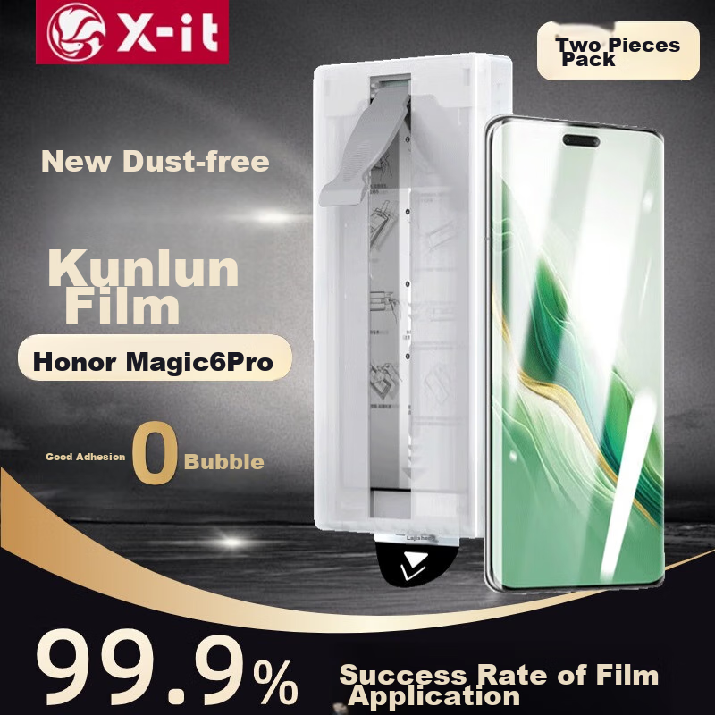 Защитная пленка X-IT для Honor Magic6 Pro/Ultimate Edition, RSR Film, изогнутая, высокая четкость, защита от падения, защита от отпечатков пальцев, без закаленного стекла [два комплекта]