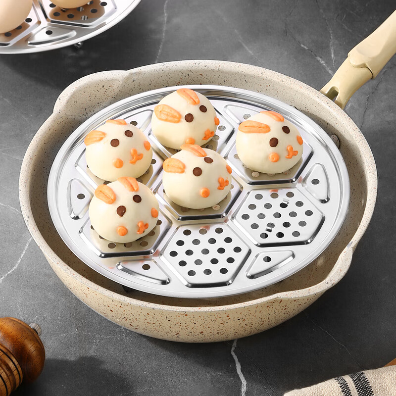 Newair Stainless Steel Steamer Rack, Household Steamer Pot, Wok Steaming Tray, Double Boiler Steaming Rack, Thickened Plate Steaming Stand
