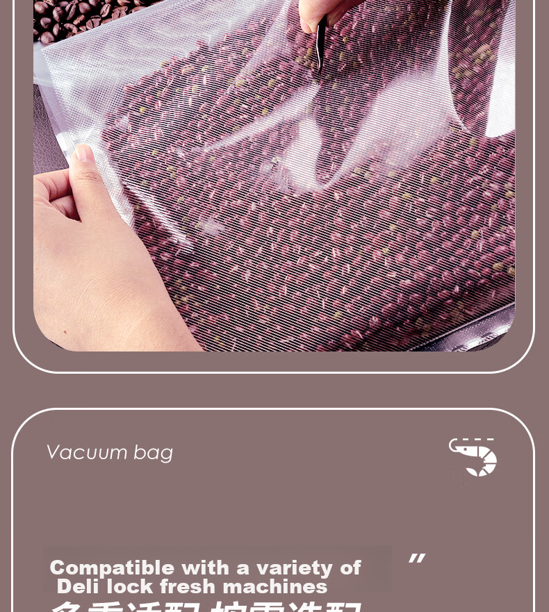 Deli Vacuum Sealing Machine, Food Preservation Packaging Machine for Home And Commercial Use, with Food Vacuum Sealing Bags, Safe Food Grade Material, 30*40CM/50 Pieces, Upgraded Version 14917 12