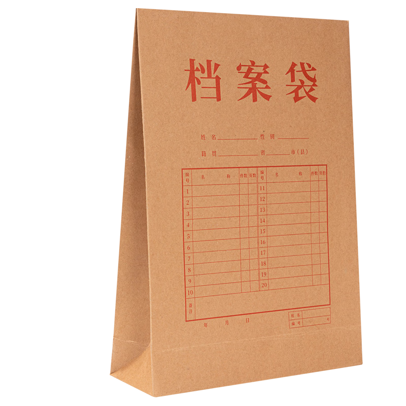 Deli [Large Capacity] 10 A4 Mixed Pulp 250g Kraft Paper Bags, Side Width 8cm File Folders, Tender Document Envelopes, Storage And Protection, Office Supplies, 8386