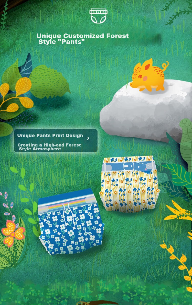 Shengxiaguangnian Nature Natural Diaper Pants, Size L, 40 Pieces, Diapers, Disposable Diapers for Babies, Ultra-Thi 3