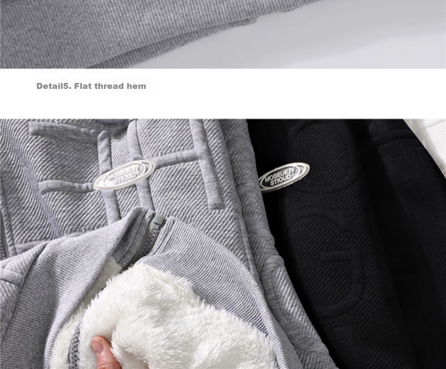 I'M DAVID Men's Autumn And Winter Jacket, Korean Style, Fleece-Lined, Thickened, Cold-Resistant, Warm, Loose-Fitting, Hooded Sports Jacket for Men, Gray, Size L 23