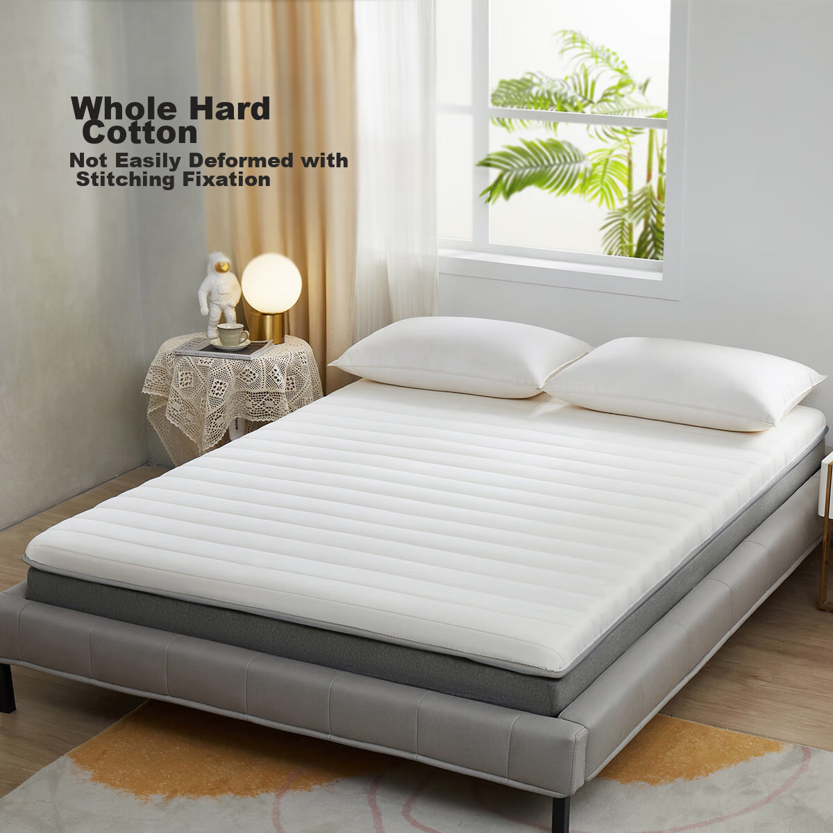 Dohia Mattress Pad, Brushed Fabric Surface, 5D Mesh, Foldable, Dormitory Single Pad, Quilt, Mattress Topper, 1.2x2 Meters