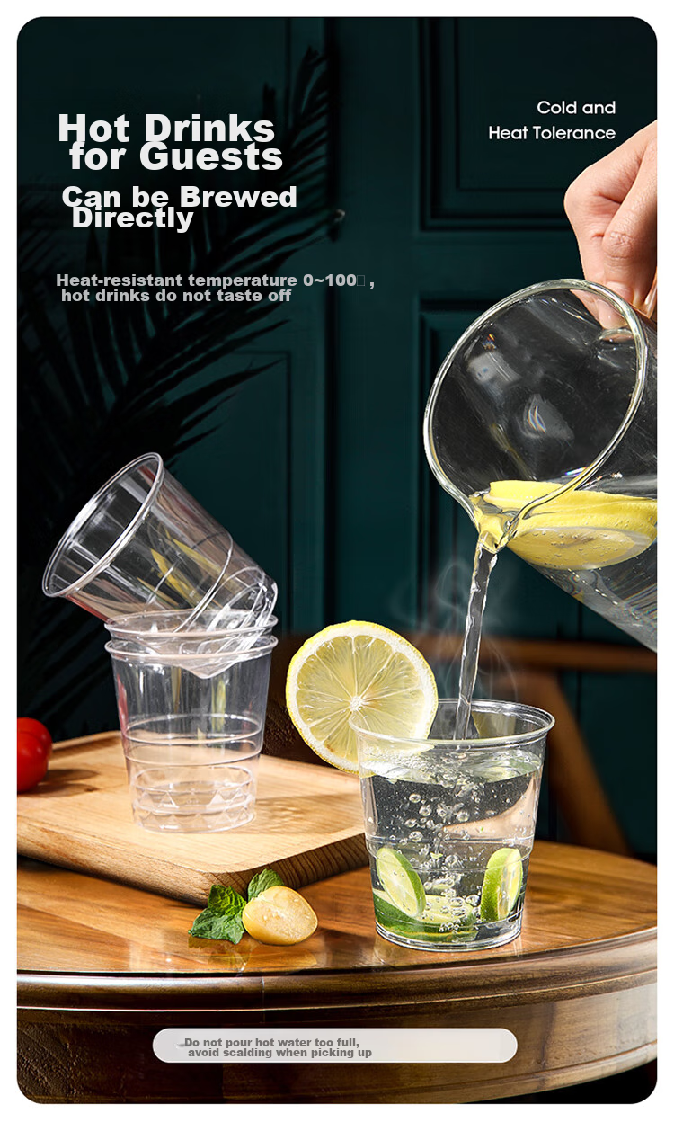 MARYYA Disposable Cups, Aviation Cups, Food-Grade Plastic Cups, 135ml*50 Pieces, Thickened Space Cups, Beverage Cups, Tea Cups 6