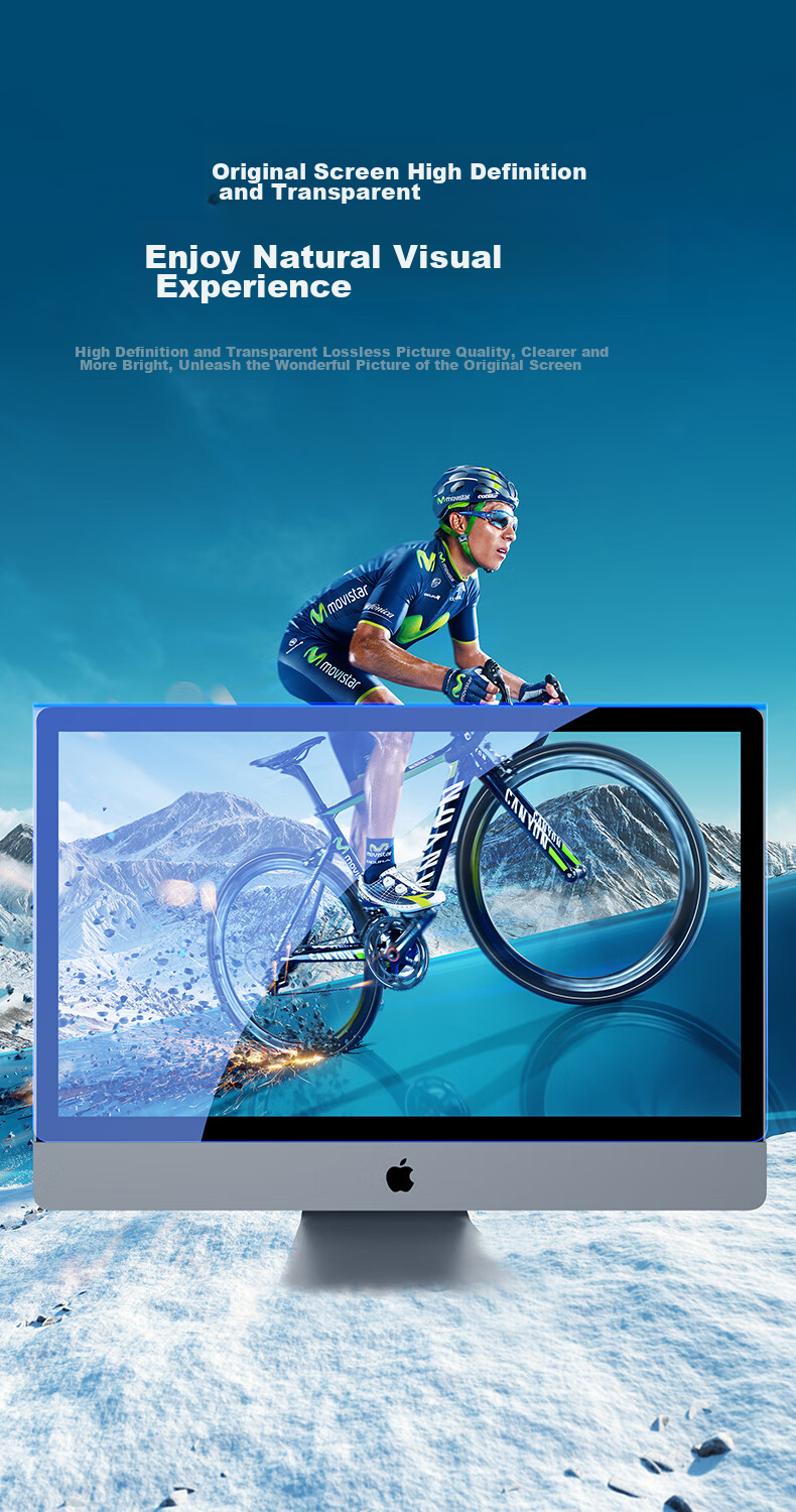 BIAZE Computer Privacy Screen Protector, Monitor Anti-Glare Film, Desktop Computer Screen Anti-Blue Light Eye Protection Privacy Film, Acrylic Hanging Type, 27 Inches, 16:9 13