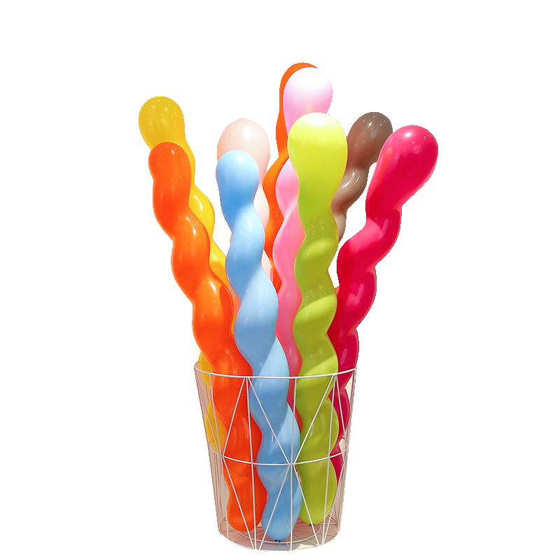 Jingtang Colorful Balloon Long Spiral Balloon, Children's Birthday Decoration Balloons, Decorative Set