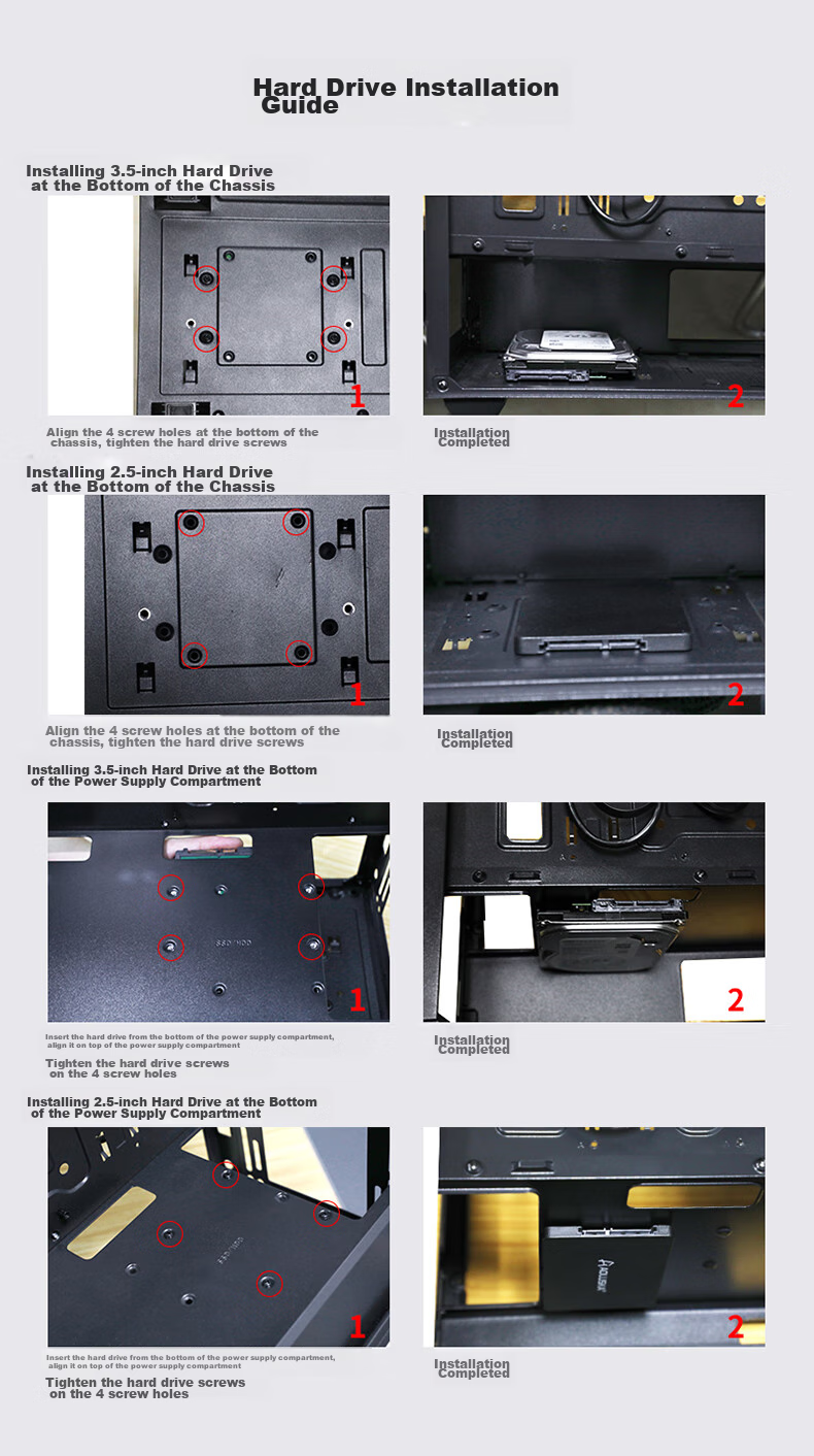 BUBALUS Tianyue Business Mid-Tower Case (Supports 240mm Water Cooling, ATX Motherboard, 300mm Graphics Card, 6 Fan Positions, Bottom-Mounted PSU Compartment, Desktop Computer Case/U3) 11