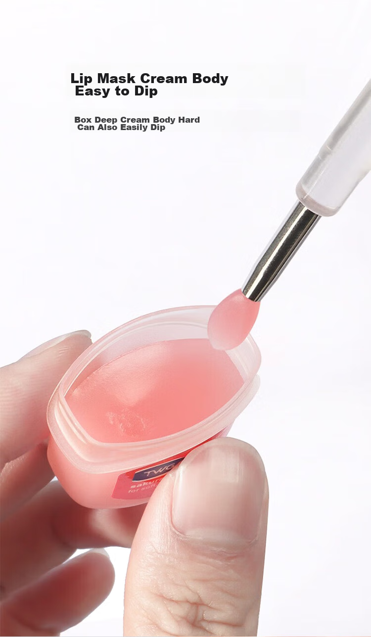 Meifuyu Silicone Lip Brush, 3 Pieces with Lid, Portable Lip Mask Brush, Lipstick Scoop, Application Stick, Lipstick Brush, Makeup Brush MF8314 3